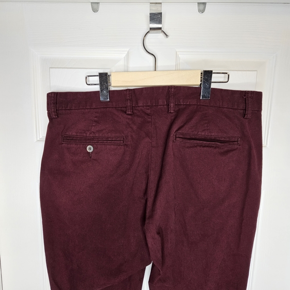 Old Navy Burgundy Chinos Pants Trousers Long Tall Inseam Mens Size Waist 34 - Picture 11 of 11